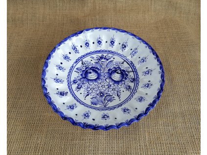 Miska karbovaná modro bílá 25 cm