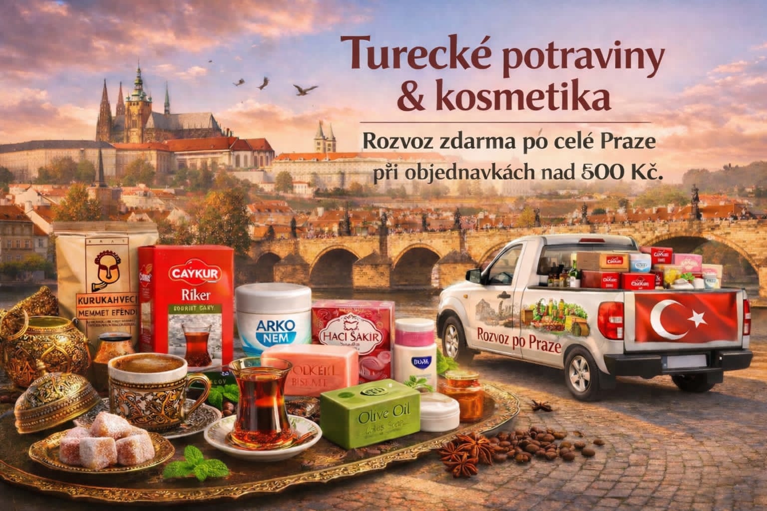 Rozvoz zdarma po Praze od 500 Kč