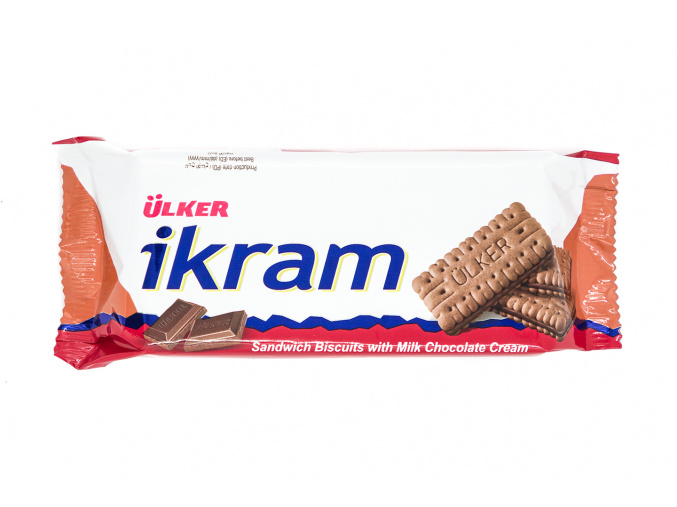 Sušenky čokoládové ikram s mlečným čokoládovým krémem ÜLKER 84g - www.turecky-sen.cz