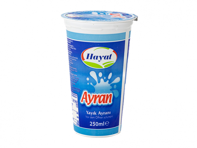 Ayran turecký jogurtový nápoj - Ayran HAYAT 250ml - www.turecky-sen.cz