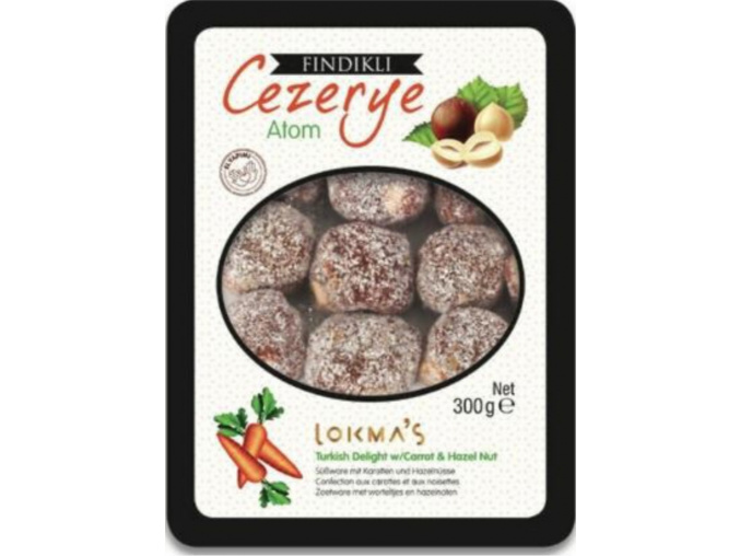 Turecké sladké kuličky s mrkví a oříšky - Findikli Cezerye Atom  300g