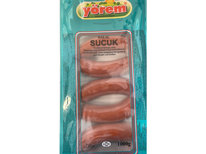 Hovězí klobása turecká - Halal Sucuk YÖREM 1kg