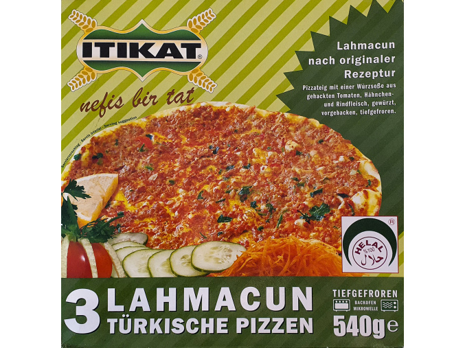turecka pizza 3ks lahmacun 3 adet itikat 540g turecky sen