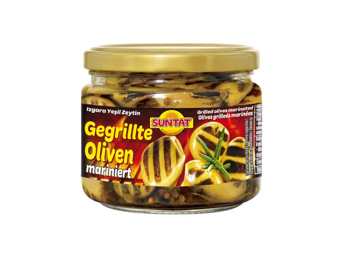 grilovane marinovane zelene olivy izgara marine yesil zeytin suntat 250g turecky sen