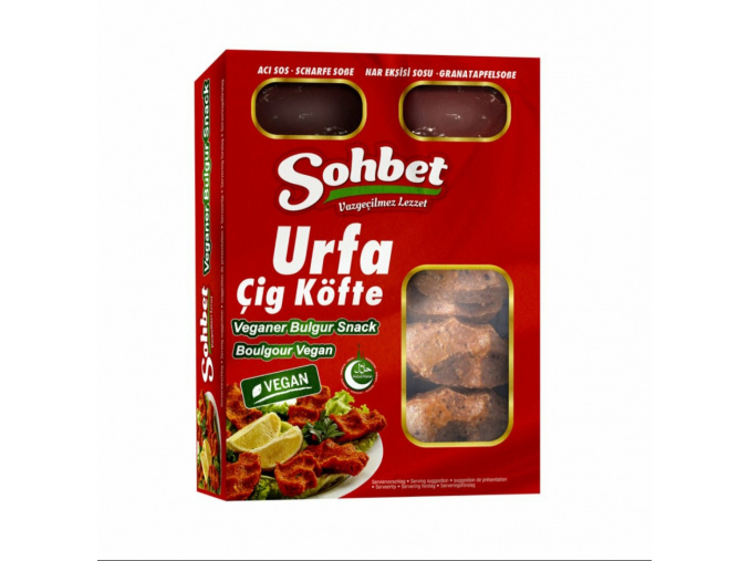 Bulgurový snack, jemný bulgur s protlakem - Urfa Çiğköfte SOHBET vegan 340g