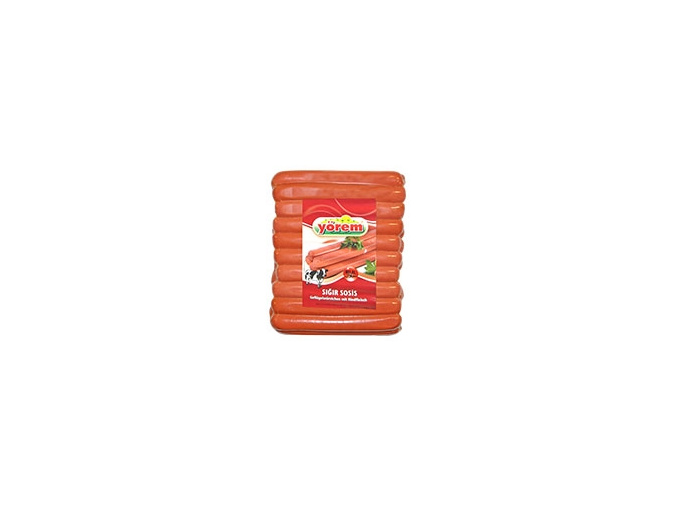 Kuřecí párky s hovězím - Sade Sosis Yörem 500g - www.turecky-sen.cz