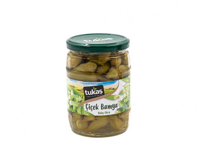 Nakládaná okra - Çiçek Bamya TUKAŞ 530g - www.turecky-sen.cz