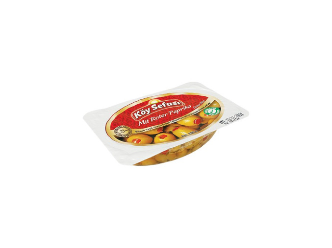 zelené olivy s papričkou