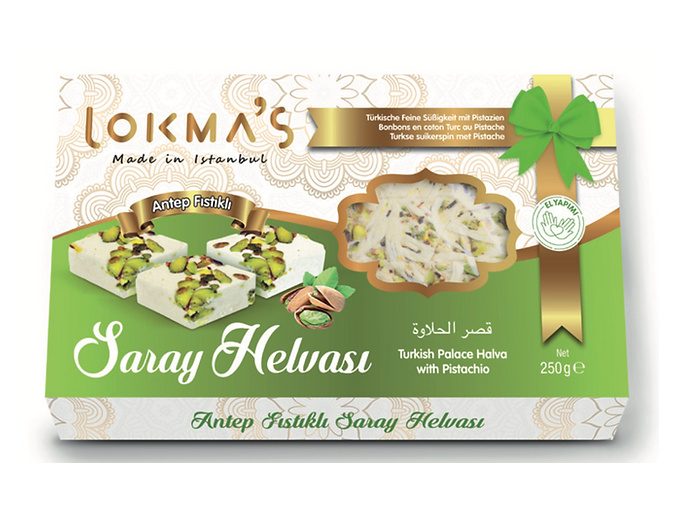 Chalva pistáciova - Saray Helvası Antep Fistıklı LOKMAS 250g - www.turecky-sen.cz