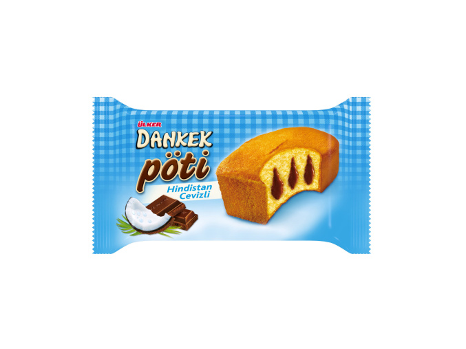 Piškot s kokosovou náplní - Dankek Poti Hindistan Cevizli ÜLKER 35g  - www.turecky-sen.cz
