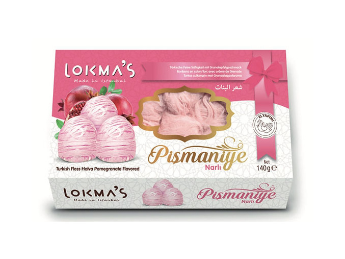 Turecké chalvové nitky granátové jablko - Narlı Pişmaniye LOKMAS 140g - www.turecky-sen.cz