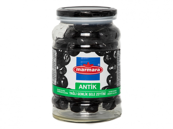 Olivy černé v oleji - Antik Yağli Gemlik Sele Zeytini MARMARA 500g - www.turecky-sen.cz