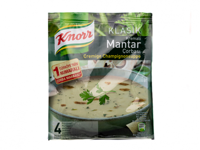 Žampiónová krémová polévka - Mantar Kremalı Çorbası KNORR 63g - www.turecky-sen.cz