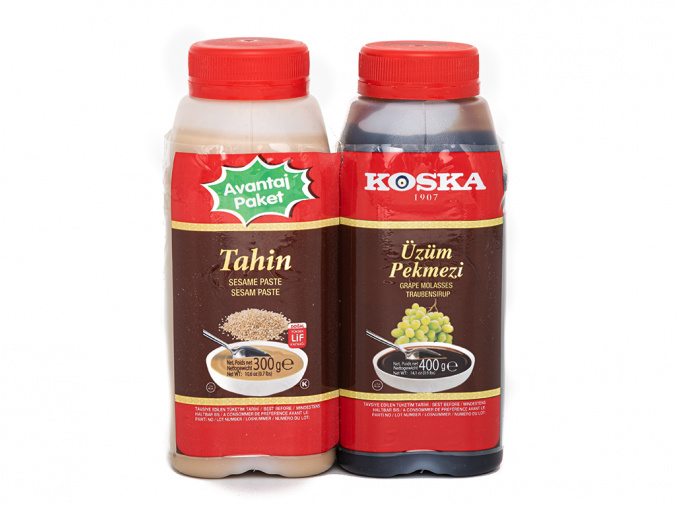Hroznový sirup a Tahin  - Tahin 300g + Üzüm Pekmezi 400g KOSKA - www.turecky-sen.cz
