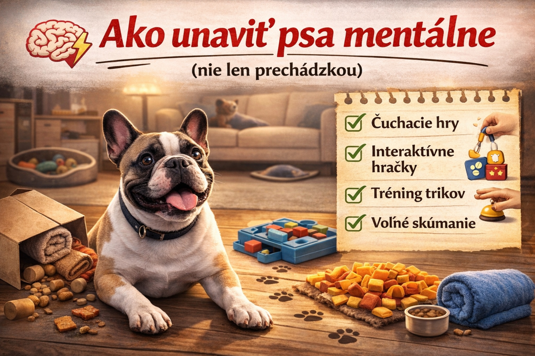 Ako unaviť psa mentálne (nie len prechádzkou)