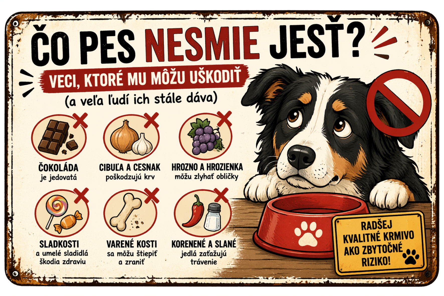 Čo pes NESMIE jesť? Veci, ktoré mu môžu uškodiť (a veľa ľudí ich stále dáva)