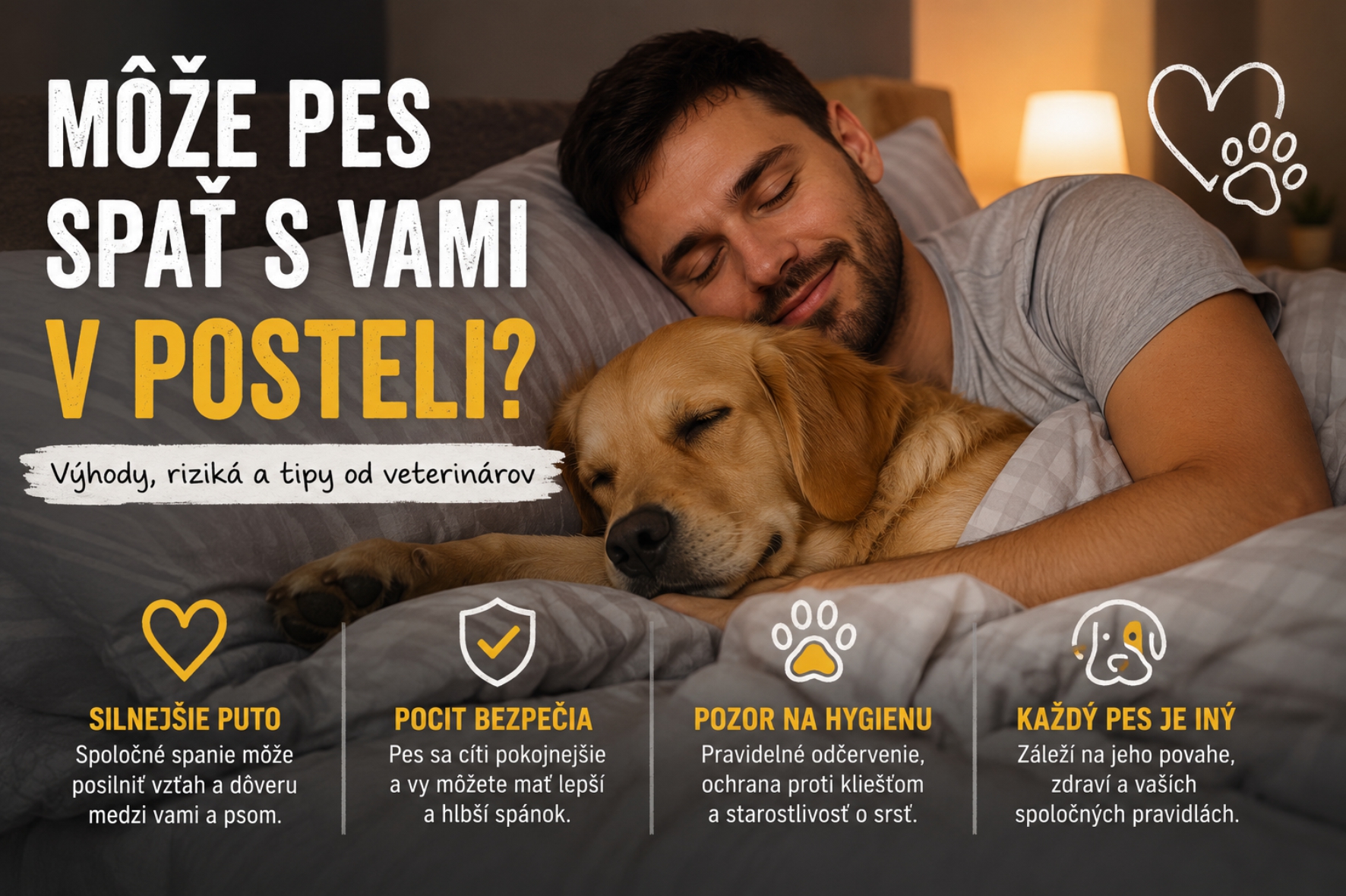 Môže pes spať s vami v posteli? Pravda vás možno prekvapí