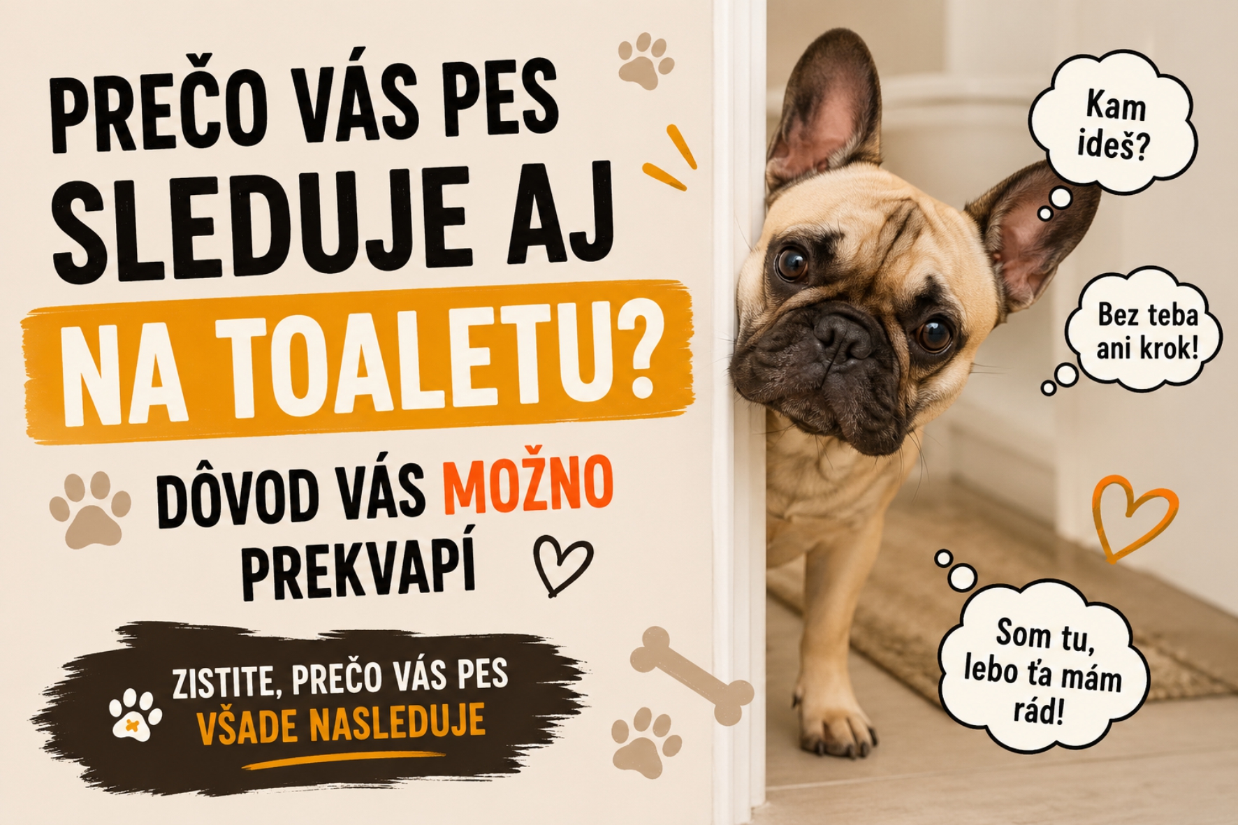 Prečo vás pes sleduje aj na toaletu? Dôvod vás možno prekvapí