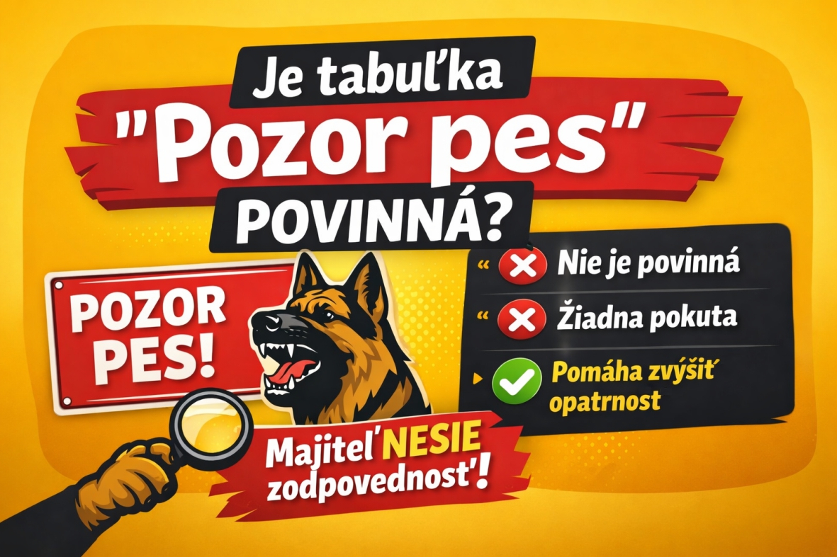 Je tabuľka "Pozor pes" povinná?