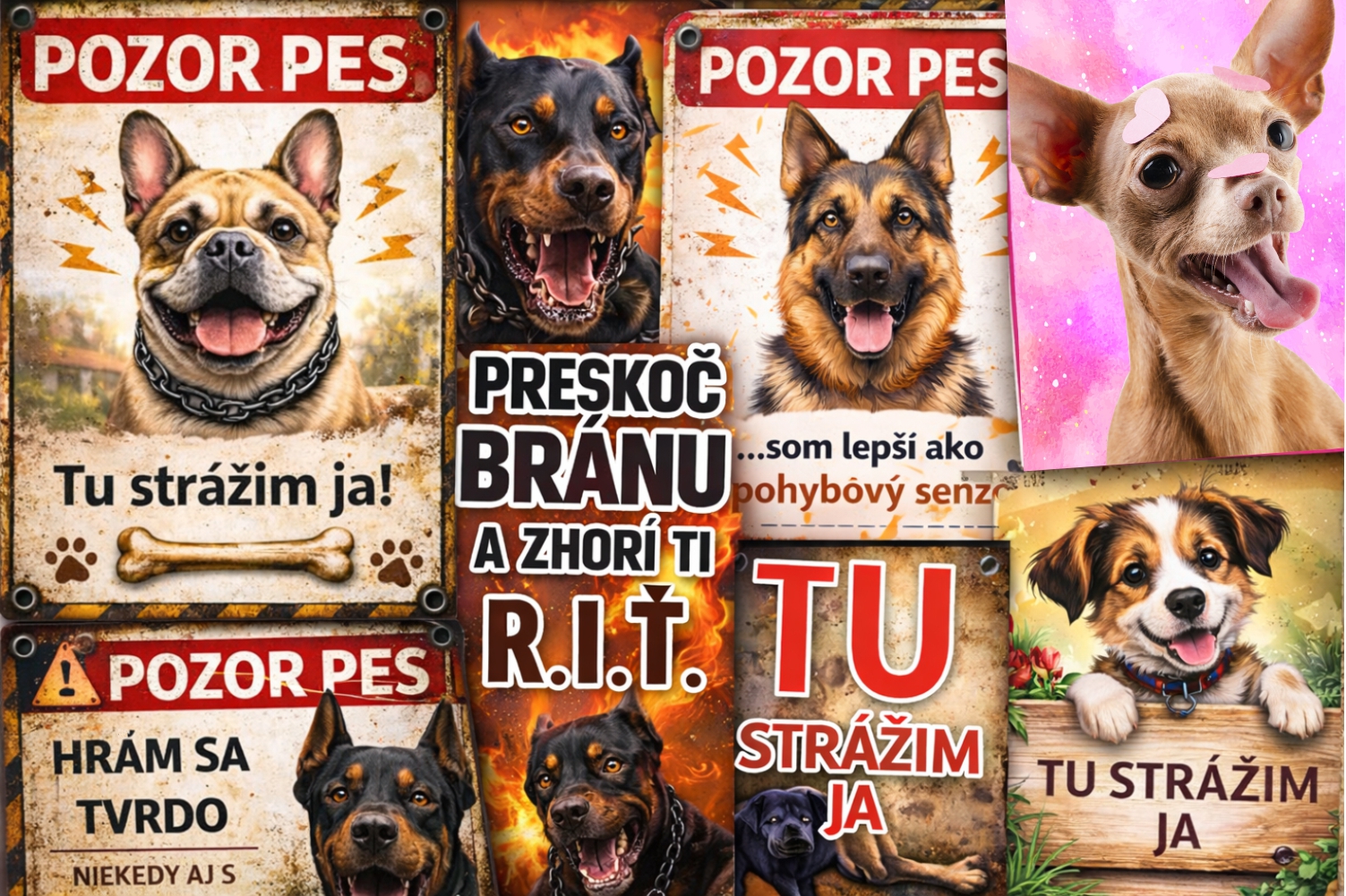 Tabuľky - Pozor Pes!