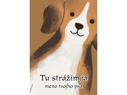 Pozor pes – Bigl | Plastová tabuľka s menom psa  Pozor pes Bigl – tabuľka s menom psa | plastová