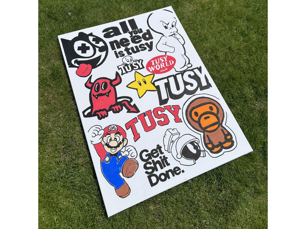 TUSY CANVAS - ALL YOU NEED IS TUSY 58x78cm