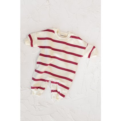 Lounge Suit - Burgundy Stripe