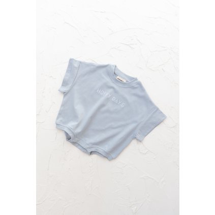Hoppy Days T-shirt Romper - Cloud Blue