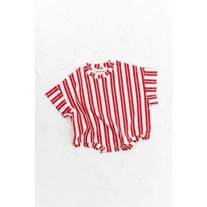 Red/Pink Stripe Tshirt Romper