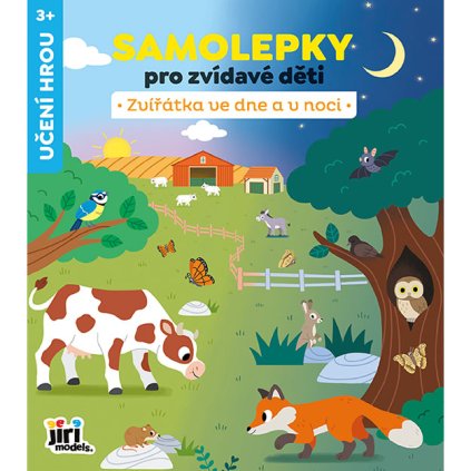 Samolepky pro zvídavé děti Zvířata ve dne a v noci Jiri Models