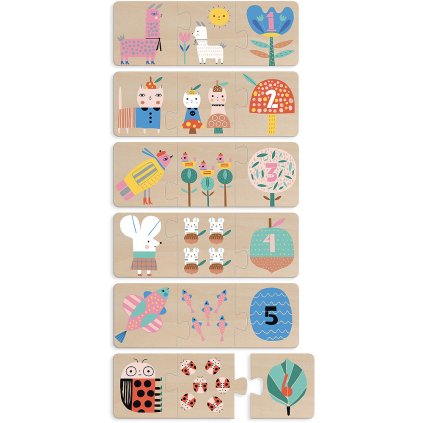 Dřevěné puzzle maminka a mládě | Vilac
