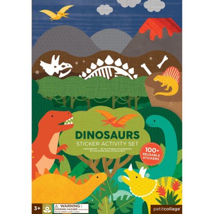 Znovupoužitelné samolepky se scénou Dinosauři | Petit Collage