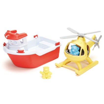 Záchranná loď s helikoptérou | Green Toys