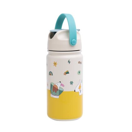 Izolovaná nerezová láhev pro děti Funky Dogs 420ml | The Cotton Cloud