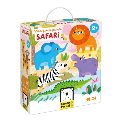 Safari divoké jumbo puzzle 2+ | Banana Panda