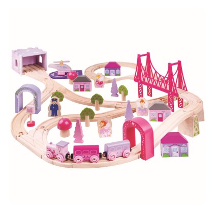 Dřevěná velká vláčkodráha princezny | Bigjigs Rail