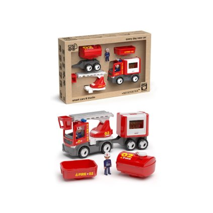 ECO MultiGO Fire set - figurky Igráčků hasičů s auty