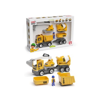 MultiGO Build set - figurky Igráčků stavbařů s auty