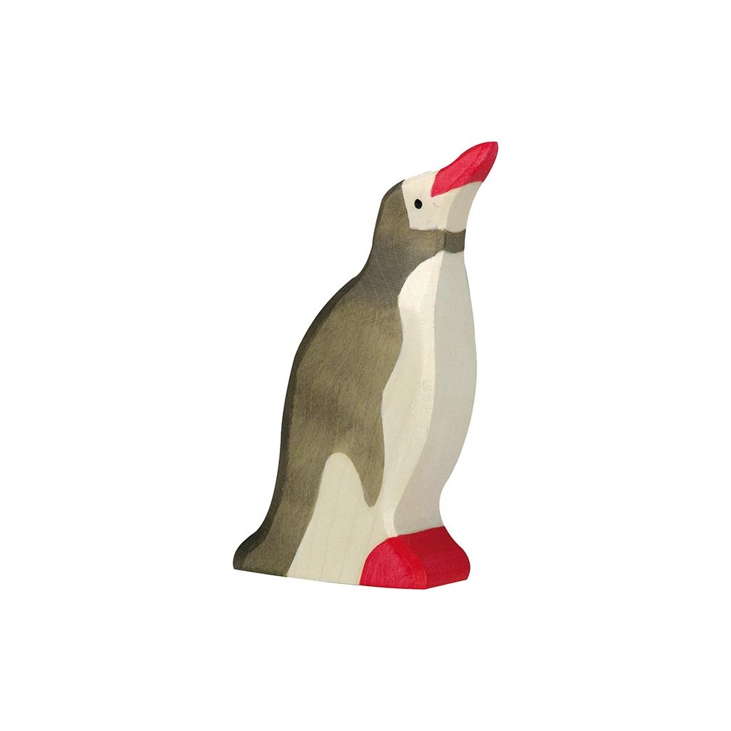 HOLZTIGER Drevené zvieratko Tučniak so zdvihnutou hlavou
