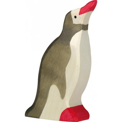 HOLZTIGER Drevené zvieratko Tučniak so zdvihnutou hlavou