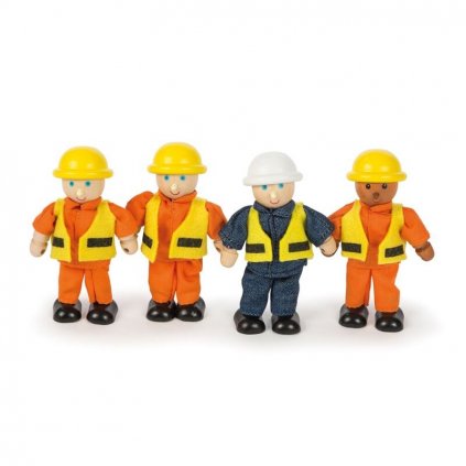 TIDLO figurky na hranie stavebni robotnici