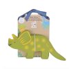 Tikiri Baby Dinosaurus z prirodnej gumy triceratops backercard
