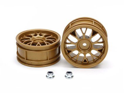 Tamiya 50741 MESH WHEELS 2PCS. (GOLD, 26mm/+2)