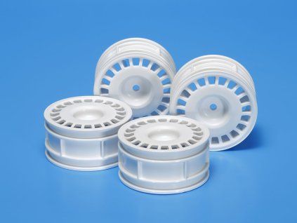 Tamiya 51021 26mm Rally dish Wheels (white) (4)