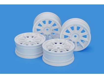 Tamiya 22067 TH 10-SPOKE WHEELS (WHITE) (24mm WIDTH, OFFSET 0)