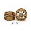 Tamiya 50741 MESH WHEELS 2PCS. (GOLD, 26mm/+2)