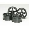Tamiya 51263 TWIN 5-SPOKE WHEELS (BLACK, 26mm/+4) (4)