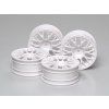 Tamiya 53468 24 mm WHITE MESH WHEELS (OFFSET+2) (4)