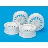 Tamiya 54851 24mm Med-Narrow Dish Wheels White/Offset 0 (4)