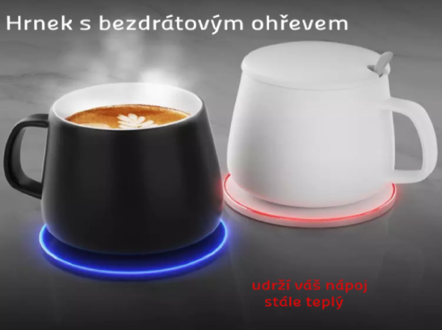 Hrnek s bezdrátovým ohřevem